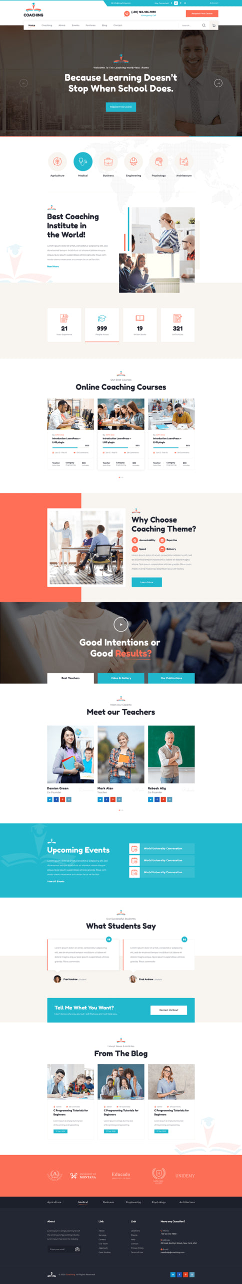 Coaching WordPress Theme