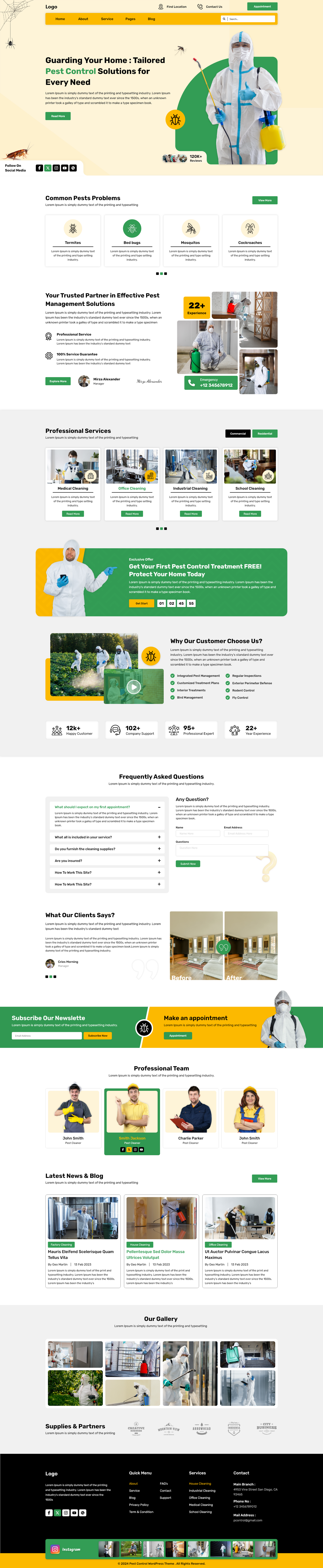 Pest Control WordPress Theme