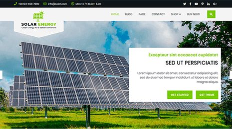 Solar Energy WordPress Theme